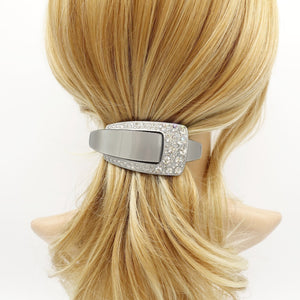 VeryShine crystal rhinestone embellished buckle cellulose hair barrette women hair accessory
