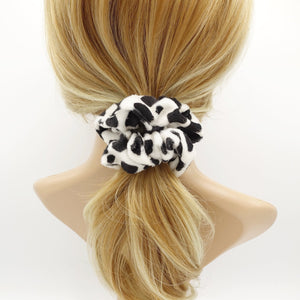 VeryShine dalmatian pattern scrunchies medium Fall Winter hair elastic scrunchy