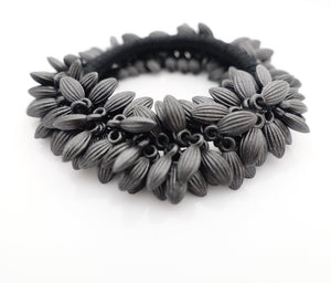 VeryShine Dark gray seeds beaded hair elastic scrunchies woman hair accessories
