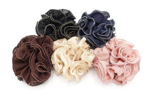 VeryShine dazzling edge chiffon ruffle flower scrunchies pretty hair scrunchie for woman