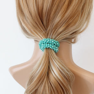 VeryShine dazzling glass crystal beaded hair elastic ponytail holder simple hair tie woman hair accessories