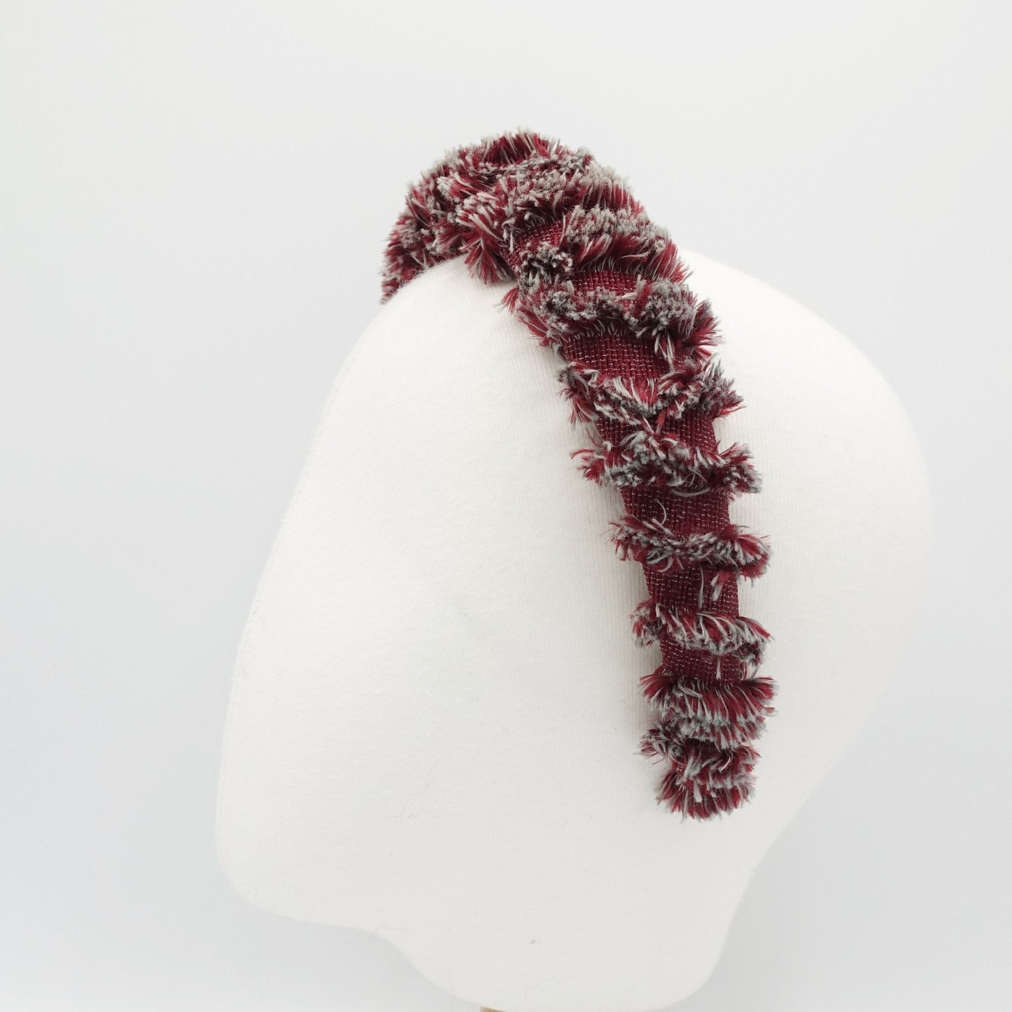 VeryShine denim frayed edge padded wrap headband stylish hair accessory for women