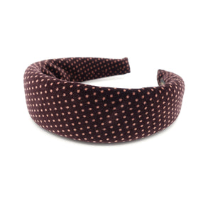 VeryShine dot print cotton velvet headband padded hairband for women