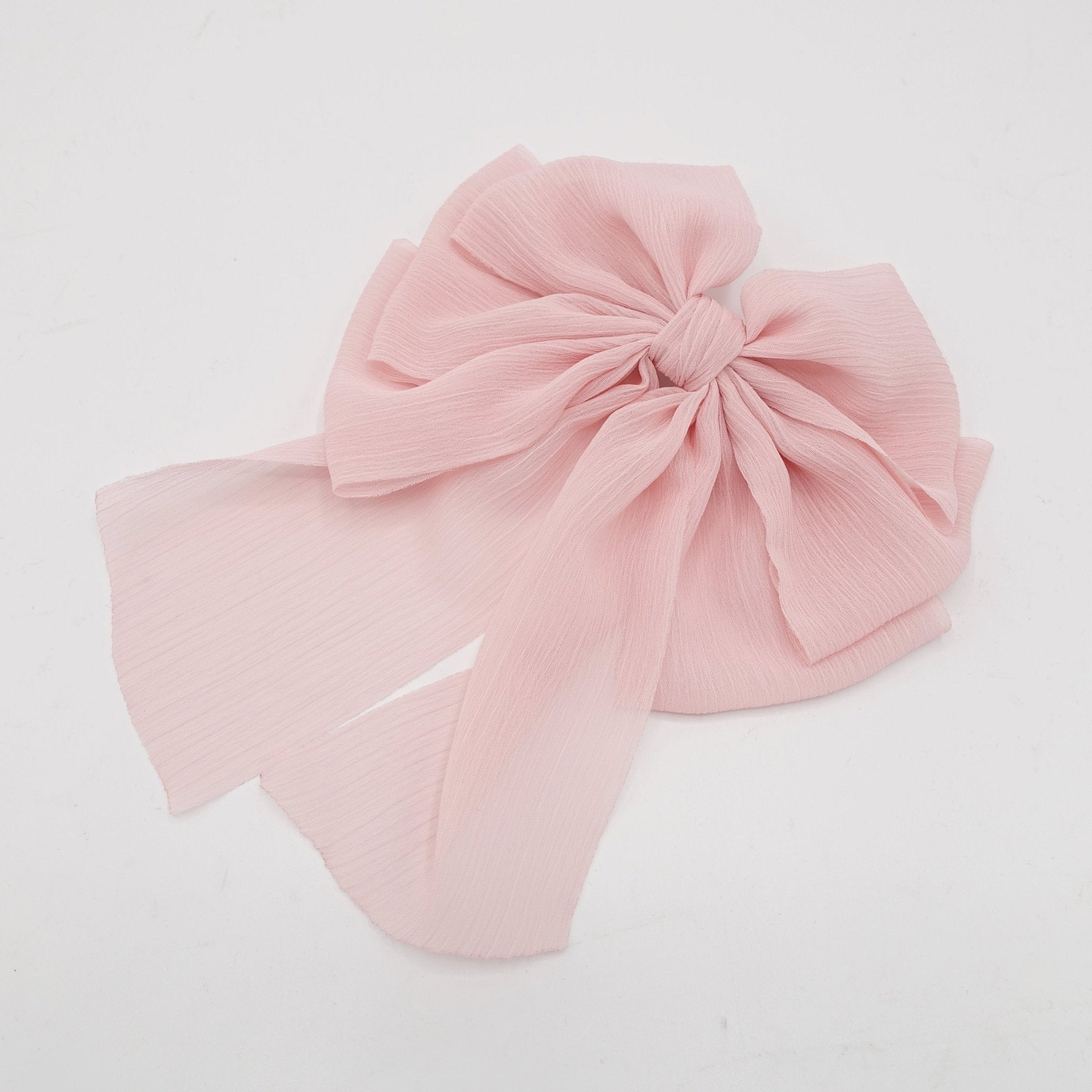 VeryShine double layered bow wide tail women hair accessory chiffon volume hair accessory for women