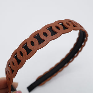 VeryShine faux leather chain headband