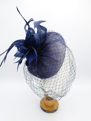 VeryShine feather mesh fascinator hat