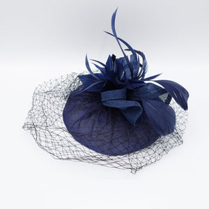 VeryShine feather mesh fascinator hat