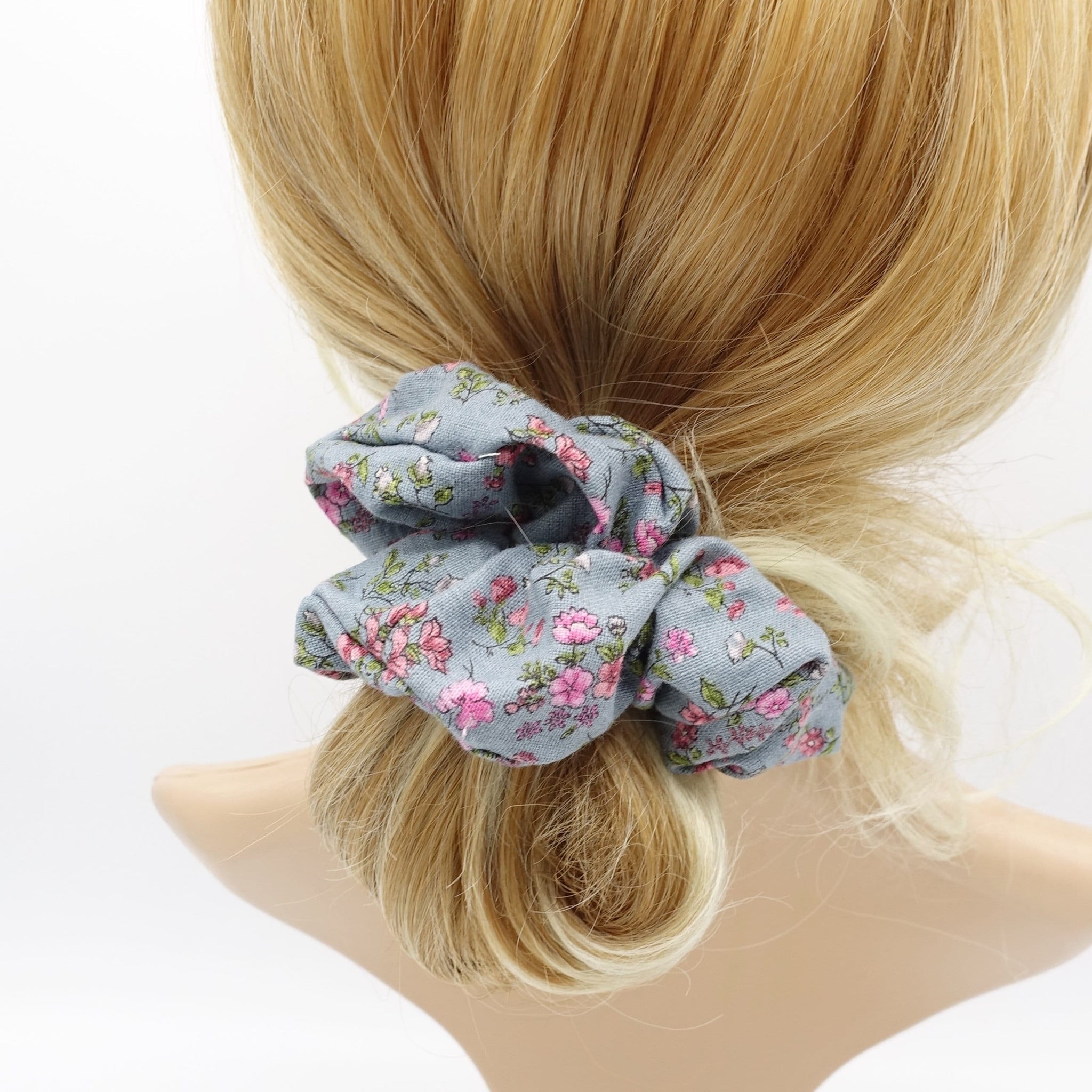 VeryShine floral cotton scrunchies hair elastic accessory for women