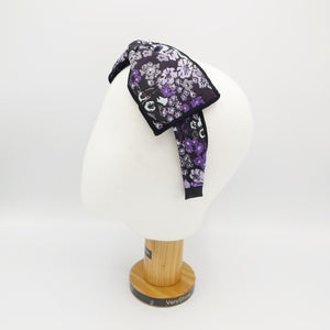 VeryShine floral jacquard bow headband flower hairband for women