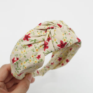 VeryShine floral print knotted headband flower pattern hairband women hair accessory