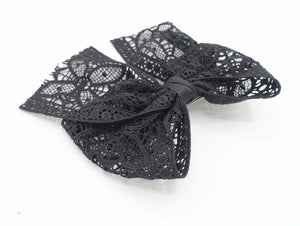 VeryShine flower petal lace hair bow french barrette women hair accessory