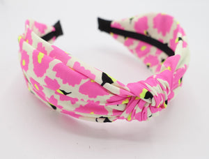 VeryShine flower petal print top knot headband neon color hairband fashion hair accessory for women