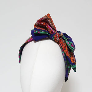 VeryShine flower plant print bow knot headband woman hairband hair accessory