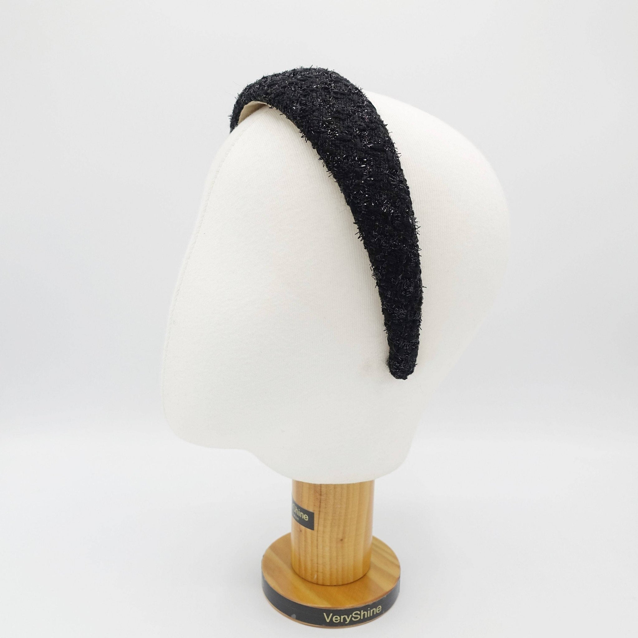 VeryShine glitter tweed headband padded hairband casual hair accessory for women