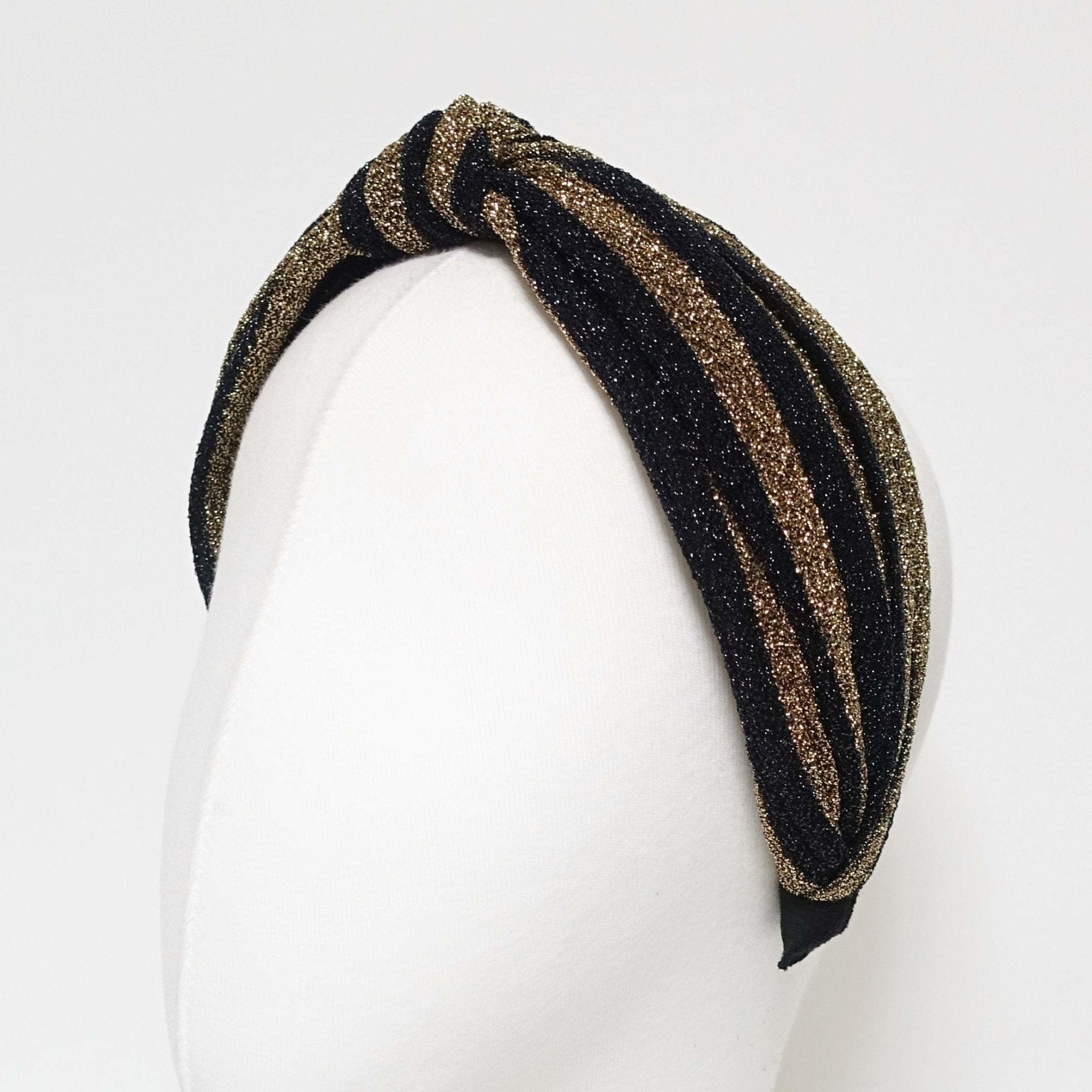 VeryShine glittering stripe front knot headband vivid stylish fashion hairband women hair accessory