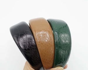VeryShine glossy faux leather padded headband stylish hairband for women