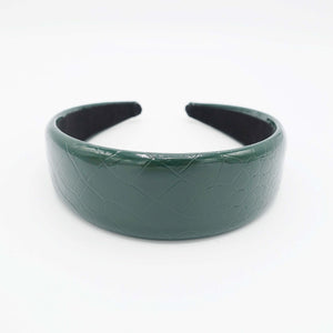 VeryShine glossy faux leather padded headband stylish hairband for women