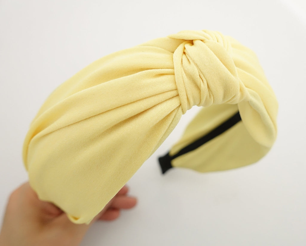VeryShine glossy satin knotted headband simple style hairband woman hair accessory