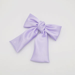 VeryShine glossy satin tail hair bow in regular size hair accessory for women