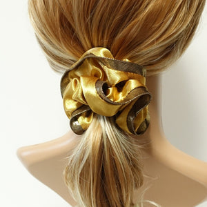 VeryShine golden dazzling trim vivid satin scrunchies women hair elastic scrunchy accessory