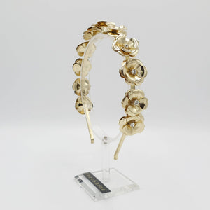 VeryShine golden flower bridal headband metal wedding hairband for brides