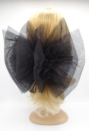 VeryShine Hair Accessories Black gigantic tulle hair bow brooch hair accessory for women