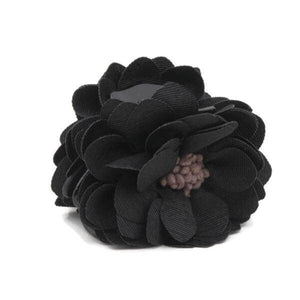 VeryShine Hair Accessories Black Grosgrain Petal Pistil Decorated Flower Hair Claw Clip Women Hair Accessory