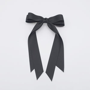 VeryShine Hair Accessories Black satin hair bow basic hair bow for women