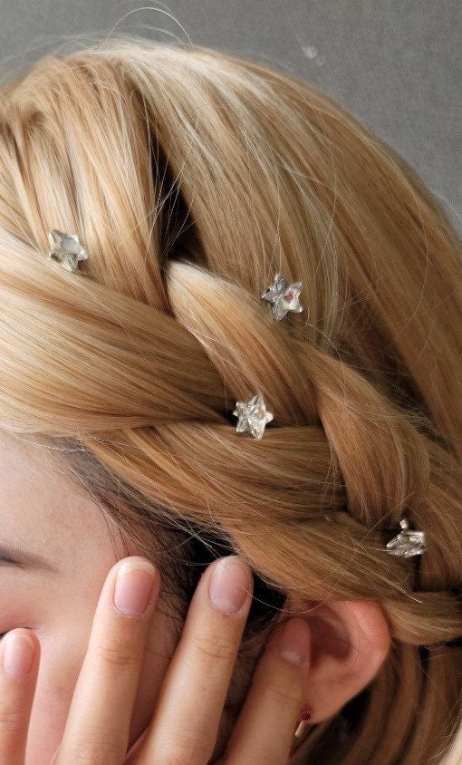 VeryShine Hair Accessories glass star bobby pin set
