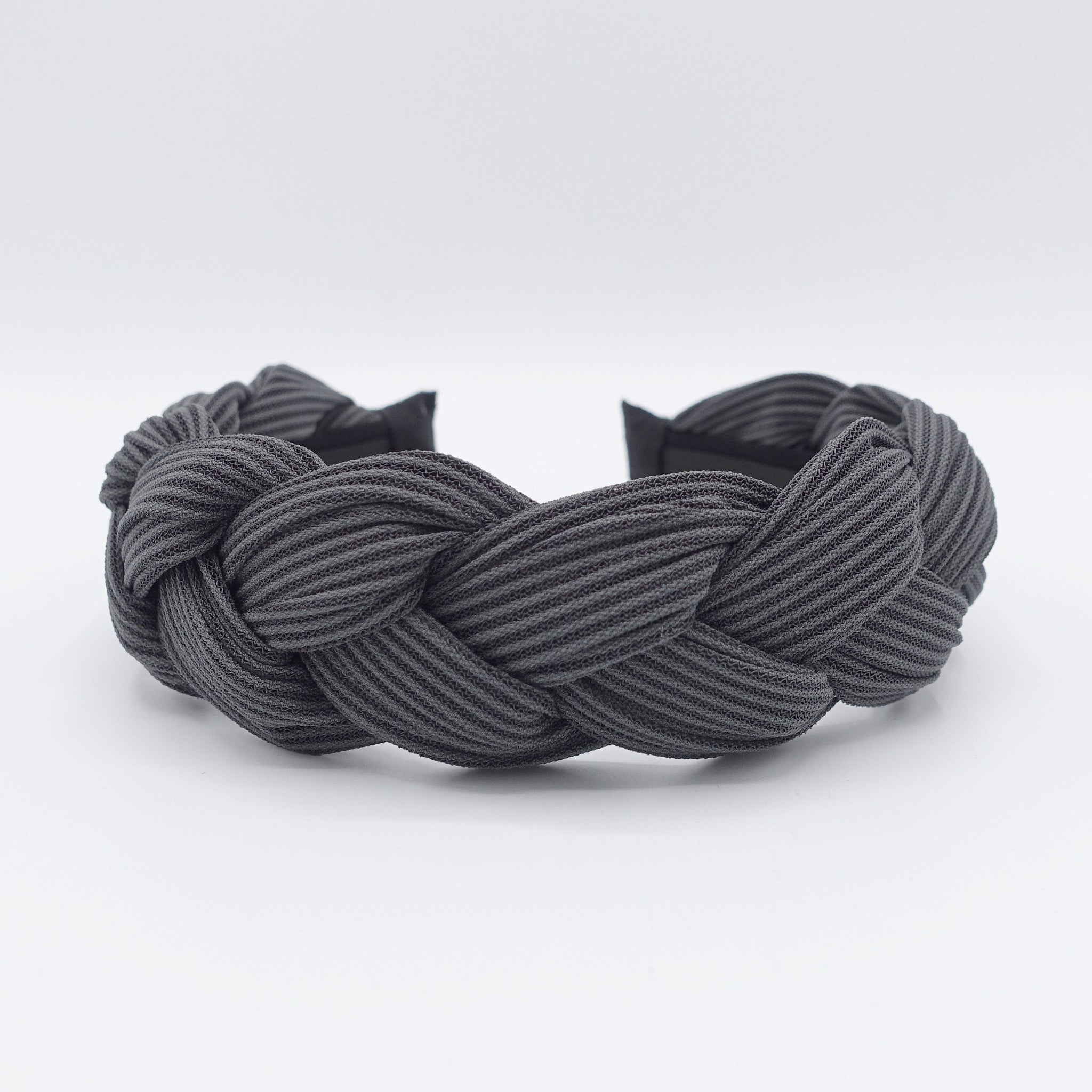 VeryShine Hair Accessories Gray rib braided headband