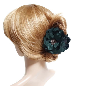 VeryShine Hair Accessories Grosgrain Petal Pistil Decorated Flower Hair Claw Clip Women Hair Accessory