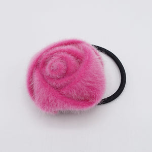 VeryShine Hair Accessories Hot pink rose hair tie elastic ponytail holder