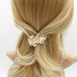 VeryShine Hair Accessories metal leaf jeweled hair clip