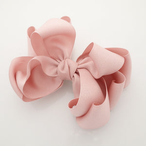 VeryShine Hair Accessories Pink grosgrain 10 wing hair bow barrette flower bow hair accessory for women