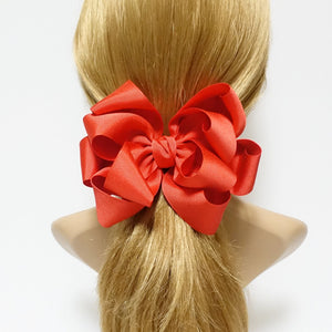 VeryShine Hair Accessories Red grosgrain 10 wing hair bow barrette flower bow hair accessory for women