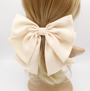 VeryShine Hair Accessories Vanilla cream triple wing hair bow