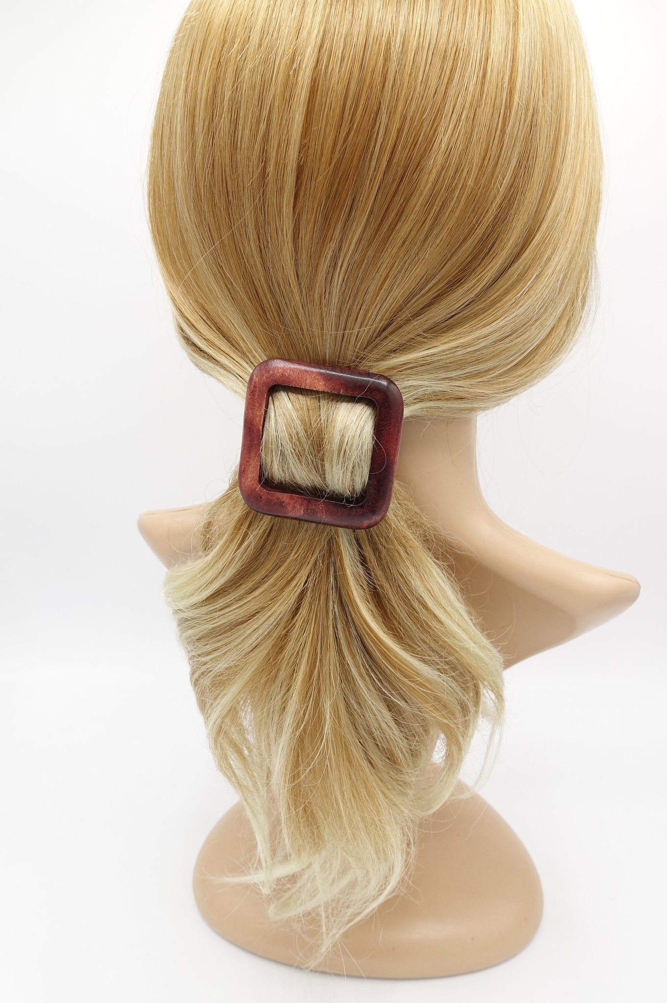 VeryShine Hair Accessories wood barrette circle square natural hair accessory for women