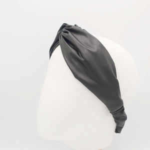 VeryShine hairband/headband Black basic leather elastic turban headband