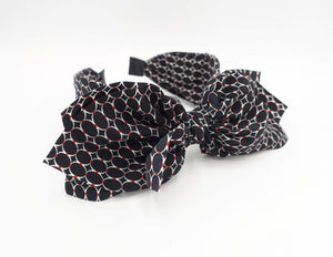 VeryShine hairband/headband Black elliptical print multi-layered bow knot headband Spring Simmer headband for women