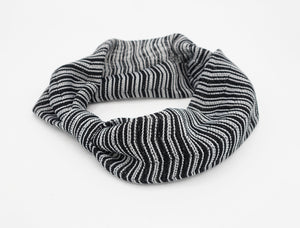 VeryShine hairband/headband Black Zigzag knit turban headband