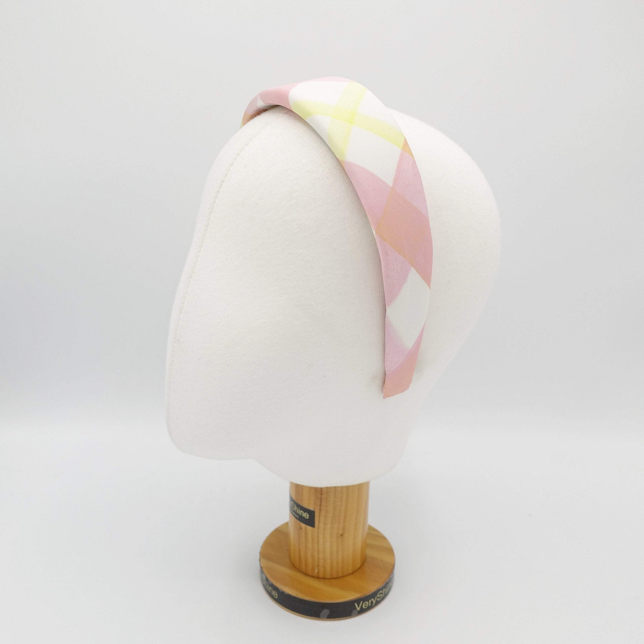 VeryShine hairband/headband colorful check headband padded Spring Summer hairband for women