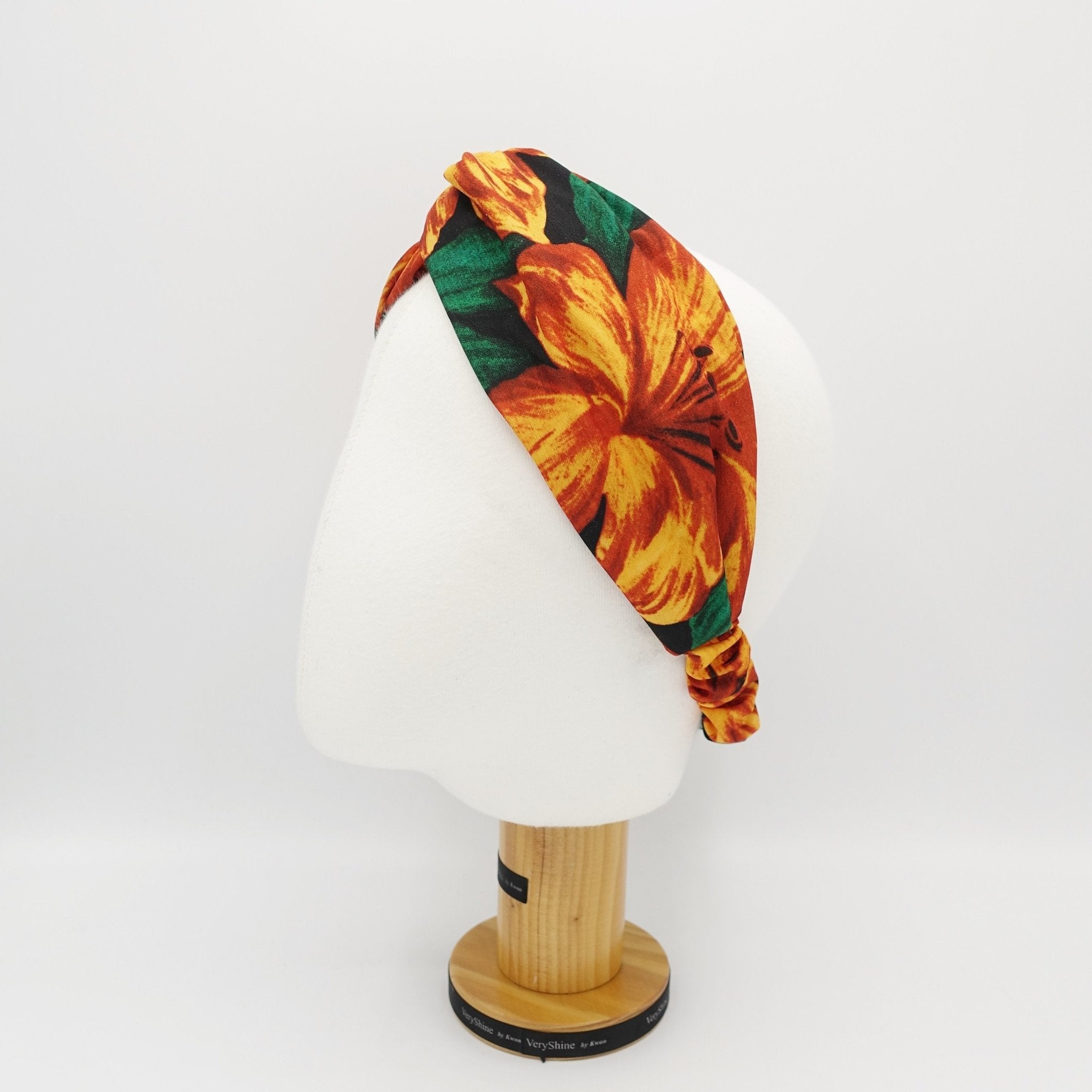 VeryShine hairband/headband floral cross turban headband flower print hairband women