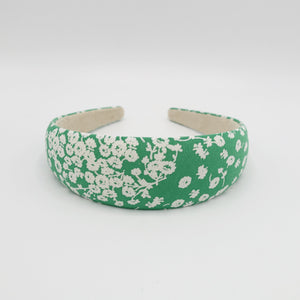 VeryShine hairband/headband Green simplified floral headband padded casual hairband for women