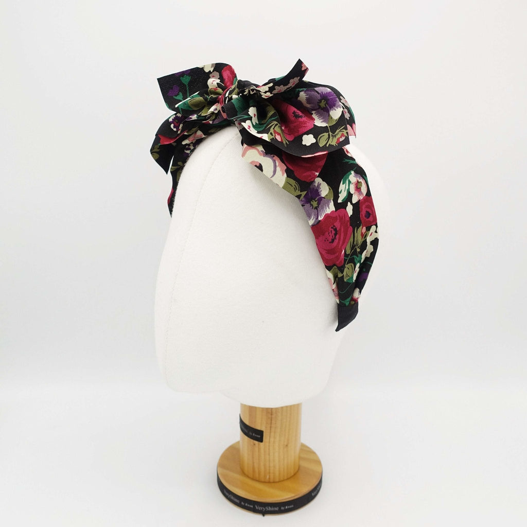 VeryShine hairband/headband maximum floral triple bow knot headband voluminous top bow hairband for women