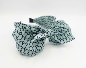VeryShine hairband/headband Mint elliptical print multi-layered bow knot headband Spring Simmer headband for women