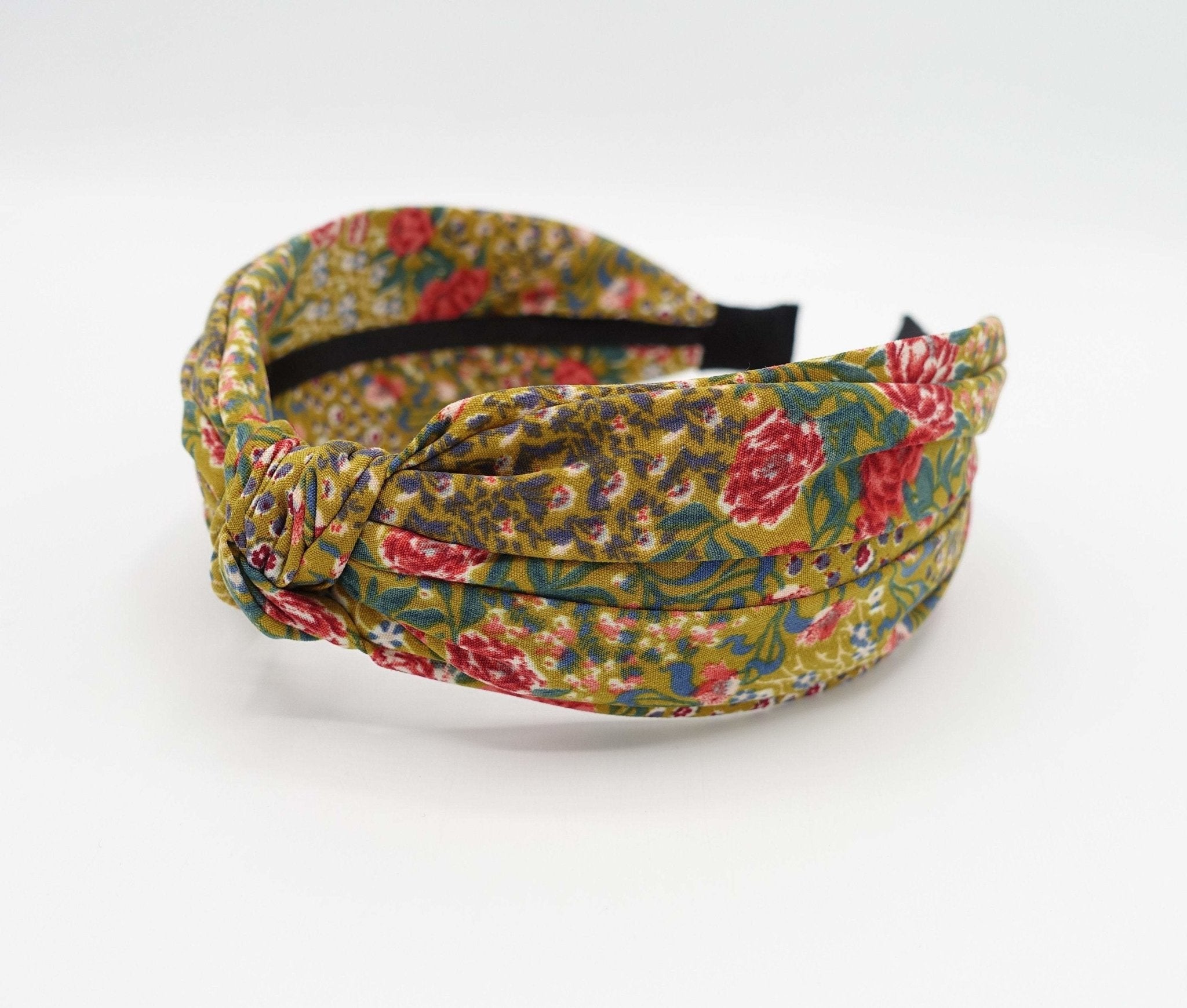 VeryShine hairband/headband Mustard tiny floral headband colorful top knot hairband for women