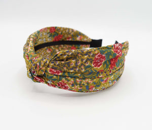 VeryShine hairband/headband Mustard tiny floral headband colorful top knot hairband for women