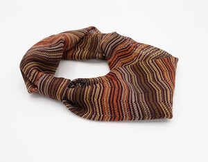 VeryShine hairband/headband Orange brown Zigzag knit turban headband