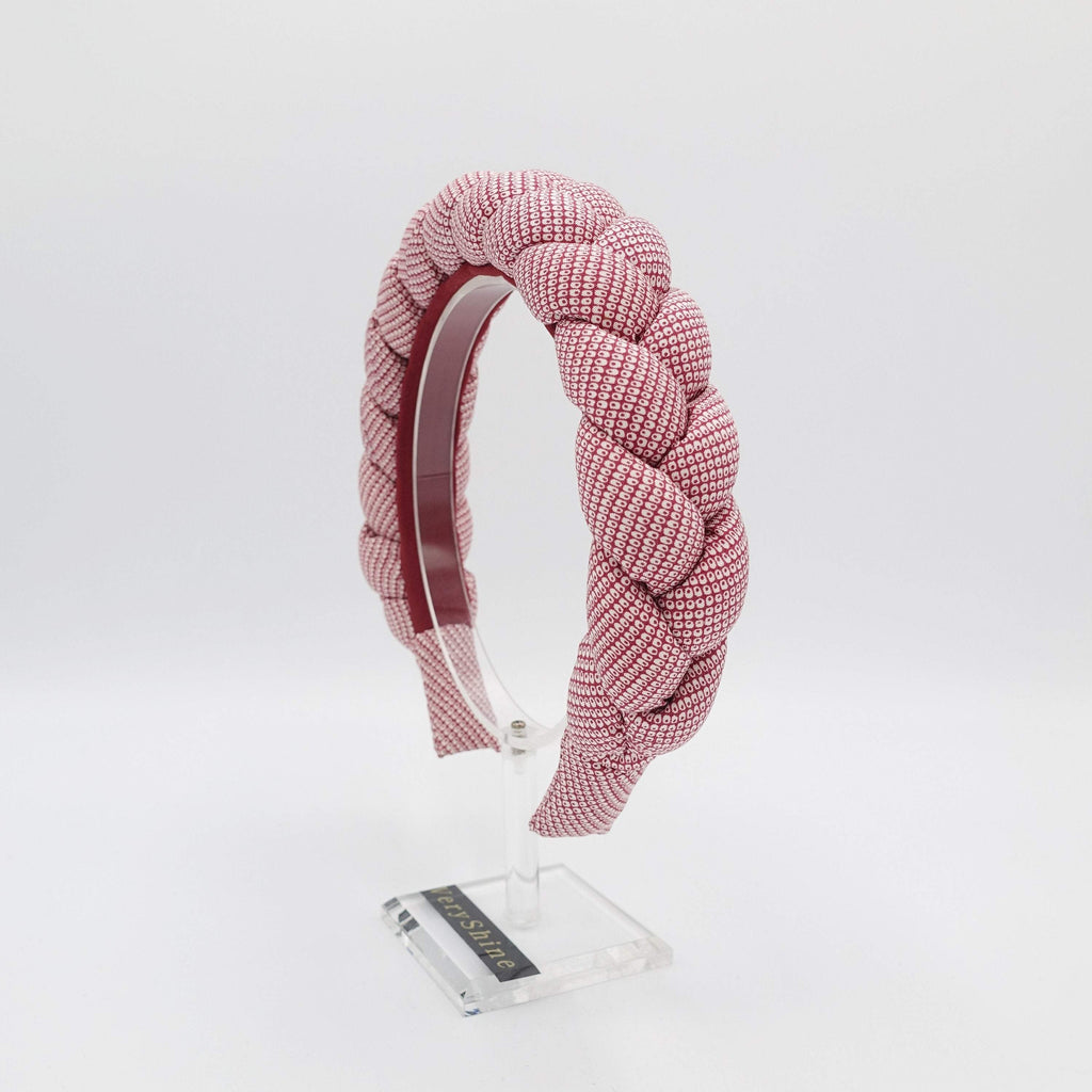 VeryShine hairband/headband silk braided headband repeat pattern padded hair accessory for women-VS202108