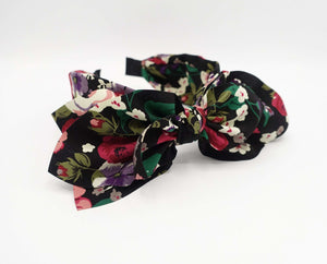 VeryShine hairband/headband triple bow knot floral headband voluminous top bow hairband for women